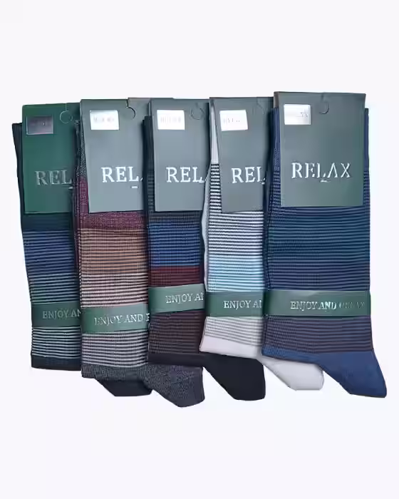 جوراب کلاسیک مردانه طرح رنگی RELAX رنگ بندی